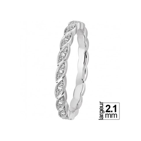 Alliance de mariage Or blanc Diamant