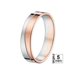 Alliance de mariage Or blanc et rose