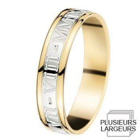 Alliance femme originale - Alliance de mariage romaine...