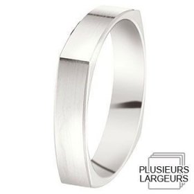 Bague de fiançailles homme - Alliance de mariage Or blanc