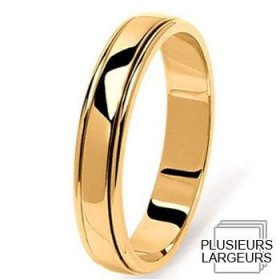 Les motifs lignes - Alliance de mariage Or jaune