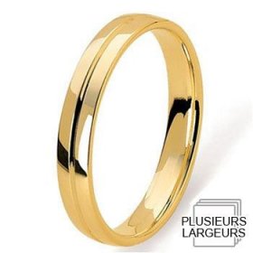 Les motifs lignes - Alliance de mariage Or jaune