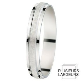 Les motifs lignes - Alliance de mariage Or blanc