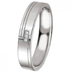 Alliance de mariage Breuning en Argent et diamants