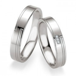 Alliance de mariage Breuning en Argent et diamants