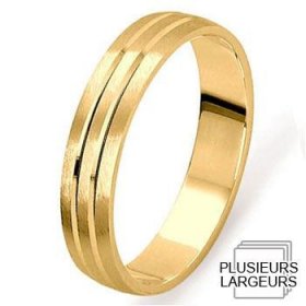 Les motifs lignes - Alliance de mariage Or jaune