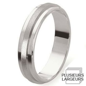 Les motifs lignes - Alliance de mariage Or blanc