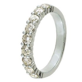 Alliance Or blanc Diamant - 1 ct