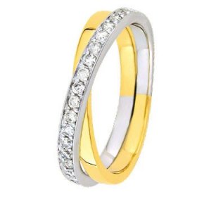 Or jaune, rose & Diamant créatives - 0.27 ct