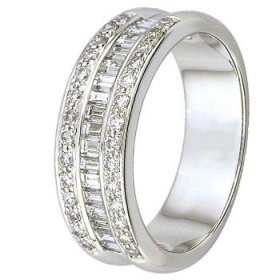 Or blanc & Diamant créatives - 1 ct