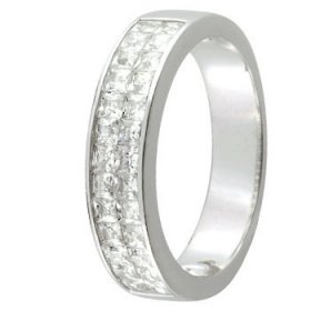 Alliance Or blanc Diamant - 1 ct