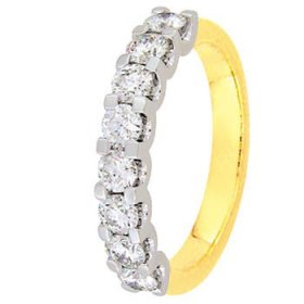 Alliance femme Or blanc diamant - 1 ct