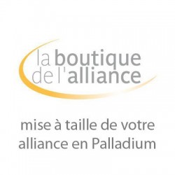 Mise à taille d'alliance de mariage en Palladium