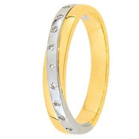 Or jaune, rose & Diamant créatives - 0.06 ct