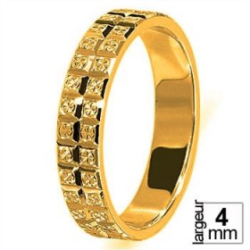 Alliance de mariage Or jaune 4 mm