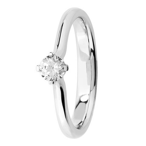 Bague solitaire diamant blanc serti 4 griffes Bague solitaire diamant blanc serti 4 griffes