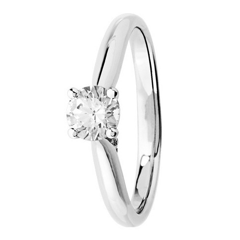 Bague solitaire diamants en Platine 950ème Bague solitaire diamants en Platine 950ème