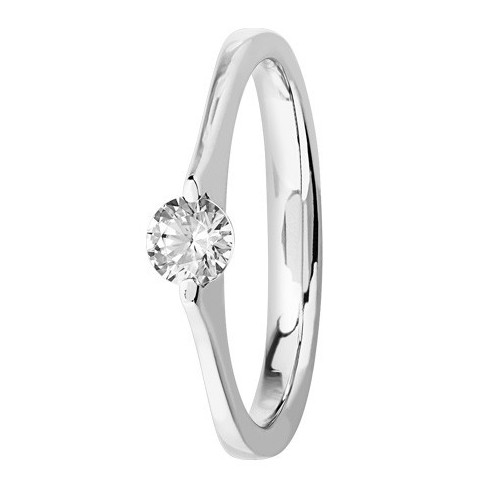 Bague solitaire diamant serti masse en Platine Bague solitaire diamant serti masse en Platine