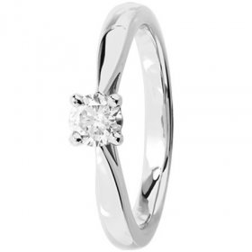 Bague de fiançailles femme - Bague solitaire Diamant...