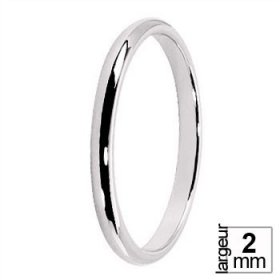 Alliance Argent femme - 2,0