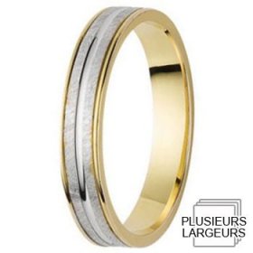 Alliance Or blanc - Alliance de mariage 2 Ors 750