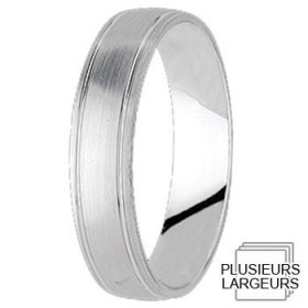 Les motifs lignes - Alliance de mariage Or blanc