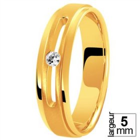 Alliance homme Diamant - Alliance de mariage Or...