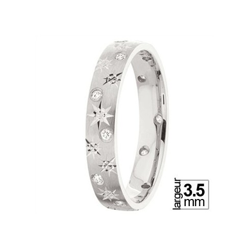 Alliance diamants motifs étoilés en Or blanc - Boutique Alliance Alliance diamants motifs étoilés en Or blanc - Boutique Alliance