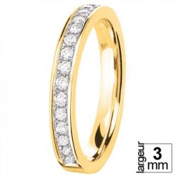 Alliance diamants et Or jaune serti grains - Boutique Alliance