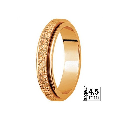 Alliance Or rose tournante avec centre diamanté - Boutique Alliance Alliance Or rose tournante avec centre diamanté - Boutique Alliance
