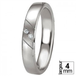 Alliance Breuning en argent et diamants - Boutique Alliance