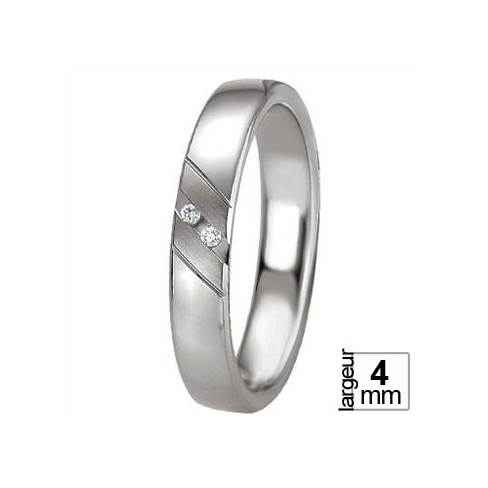 Alliance Breuning en argent et diamants - Boutique Alliance