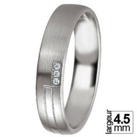 Argent & Diamant - Alliance de mariage Argent...