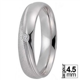 Alliance Or blanc homme - Alliance de mariage Or...