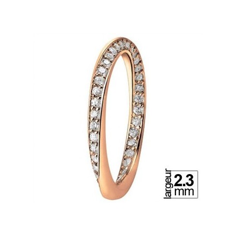 Alliance Or rose avec vrille en diamants - Boutique Alliance Alliance Or rose avec vrille en diamants - Boutique Alliance