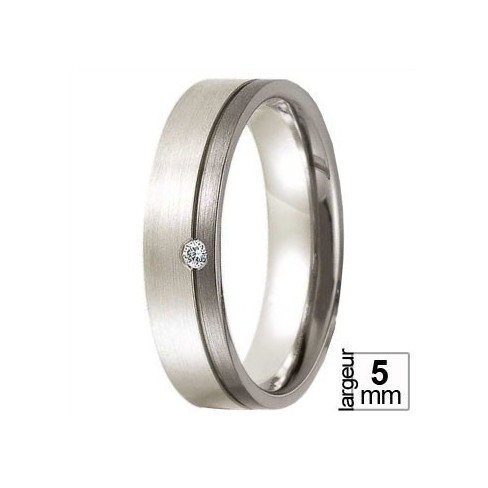 Alliance Diamant ruban Or blanc et Palladium avec liseret - Boutique Alliance Alliance Diamant ruban Or blanc et Palladium avec liseret - Boutique Alliance
