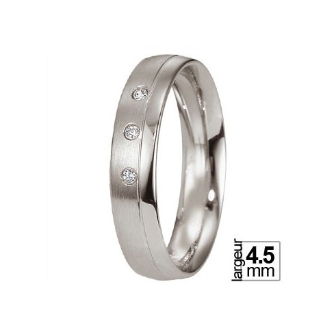 Alliance Diamants en Platine demi-bombée - Boutique Alliance Alliance Diamants en Platine demi-bombée - Boutique Alliance