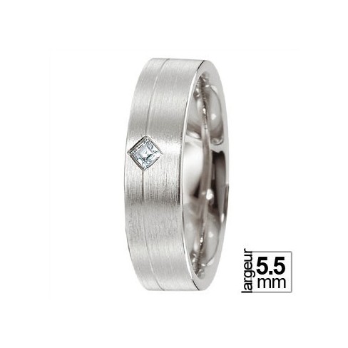 Alliance Breuning en Platine et Diamant taille princesse - Boutique Alliance Alliance Breuning en Platine et Diamant taille princesse - Boutique Alliance