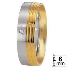 Alliance homme Diamant - Alliance de mariage Or...
