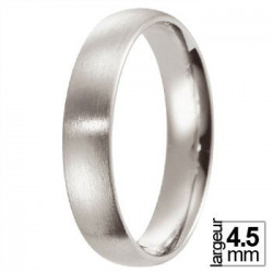 Alliance de mariage Breuning Platine 950 satinée circulaire