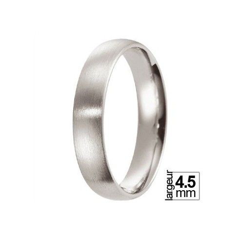 Alliance de mariage Breuning Platine 950 satinée circulaire