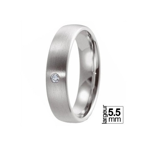 Alliance de mariage Breuning en Platine et Diamant Alliance de mariage Breuning en Platine et Diamant
