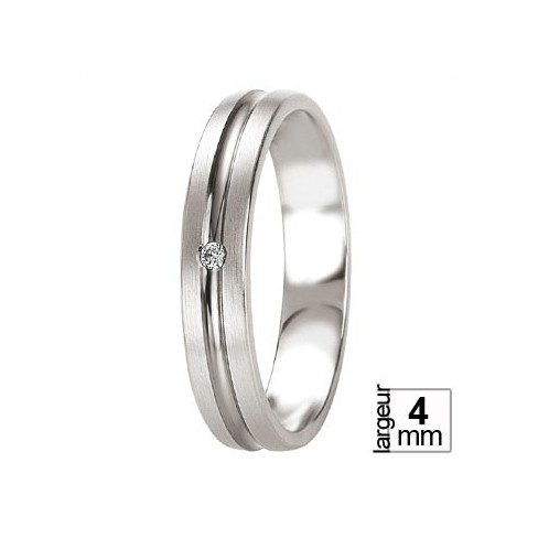 Alliance de mariage BREUNING Black & White avec diamant Alliance de mariage BREUNING Black & White avec diamant