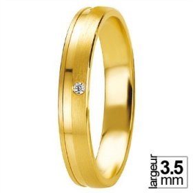 Alliance Or jaune Diamant - Alliance de mariage Or...