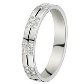 Alliance Or blanc Diamant - 0.27 ct