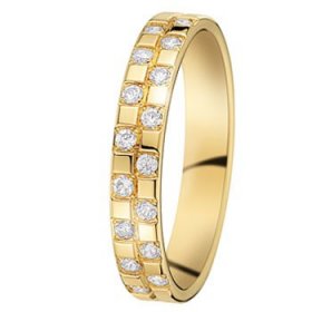 Or jaune, rose & Diamant créatives - 0.27 ct