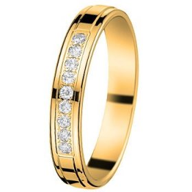 Or jaune, rose & Diamant créatives - 3,5