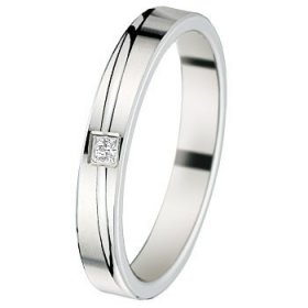 Alliance Diamant homme - Alliance Or blanc Diamant