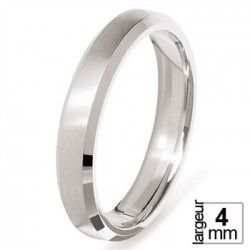 Alliance de mariage Platine confort 4 mm