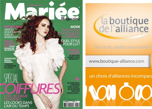 la Boutique de l'Alliance dans la presse mariage